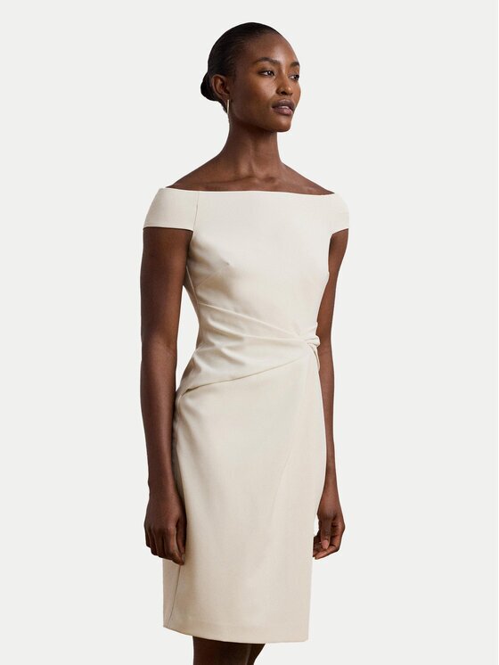Lauren Ralph Lauren Rochie cocktail 253936389003 Écru Slim Fit