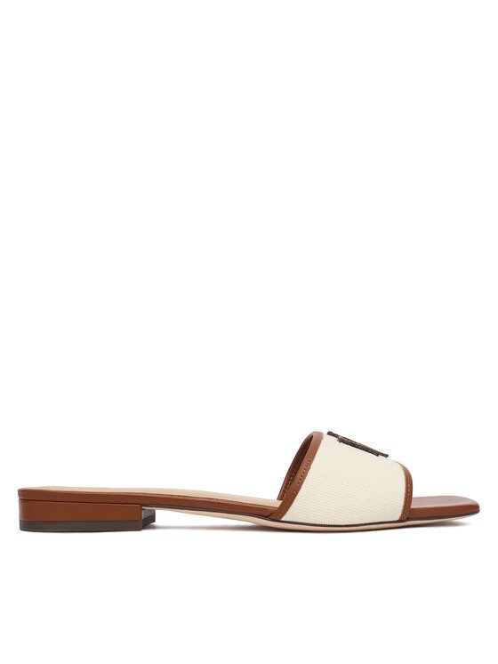 Lauren Ralph Lauren Şlapi 802P04395003 Écru