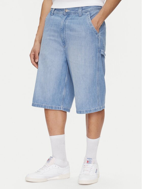 Lee Pantaloni scurți de blugi Carpenter 112364163 Loose Fit