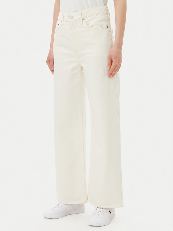 Levi's® Blugi Ribcage A6081-0009 Écru Wide Leg