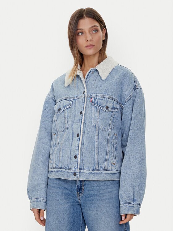 Levi's® Geacă de blugi Sherpa Trucker 90's A4435-0010 Loose Fit
