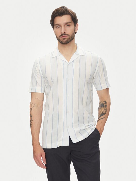 Lindbergh Cămașă 30-203419 Albastru celest Relaxed Fit