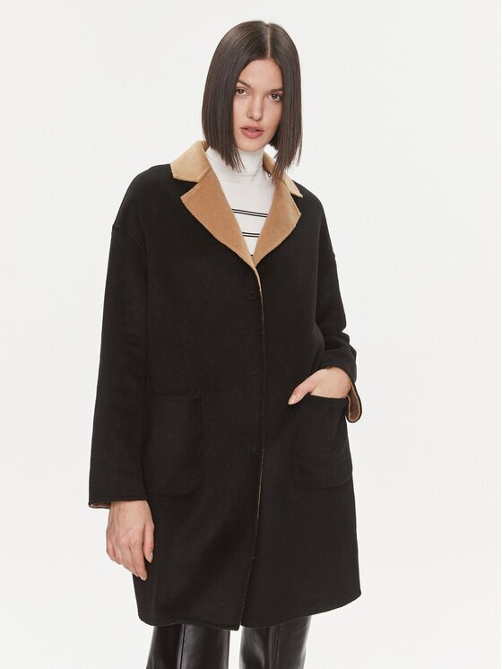 Liu Jo Palton de lână MF3241 T3505 Relaxed Fit