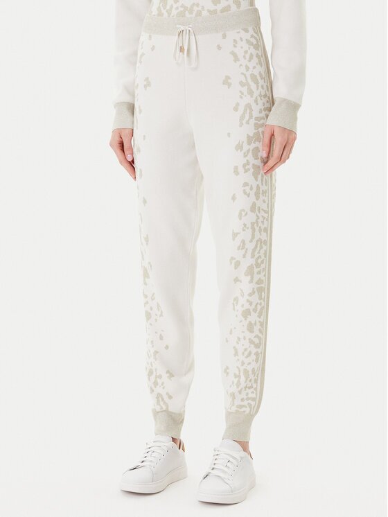 Liu Jo Pantaloni trening TF5174 MS49I Écru Regular Fit