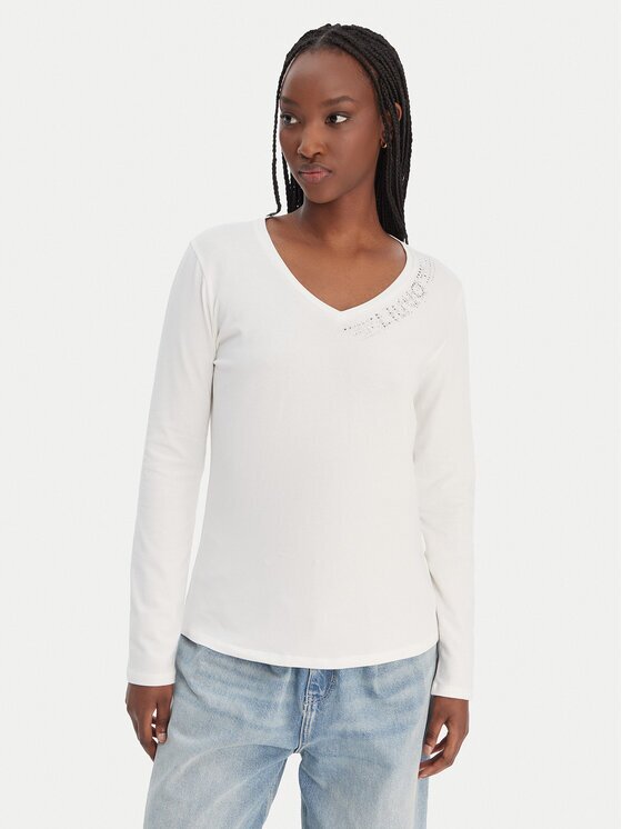 Liu Jo Sport Bluză TA6053 JS003 Écru Regular Fit