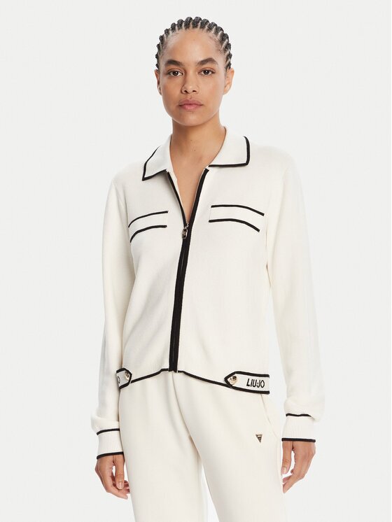 Liu Jo Sport Cardigan TF5250 MS59L Écru Regular Fit