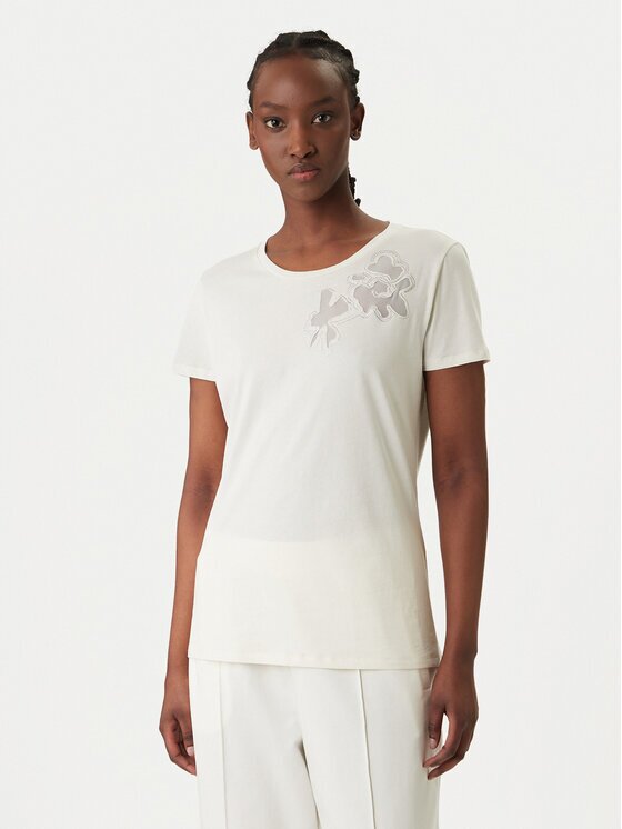 Liu Jo Sport Tricou TA6155 JS923 Écru Regular Fit