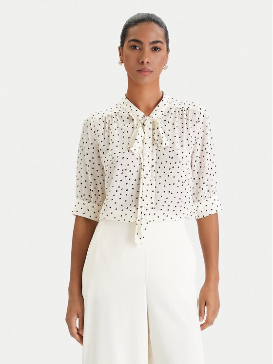 Luisa Spagnoli Bluză Barcolana 543049 Écru Regular Fit