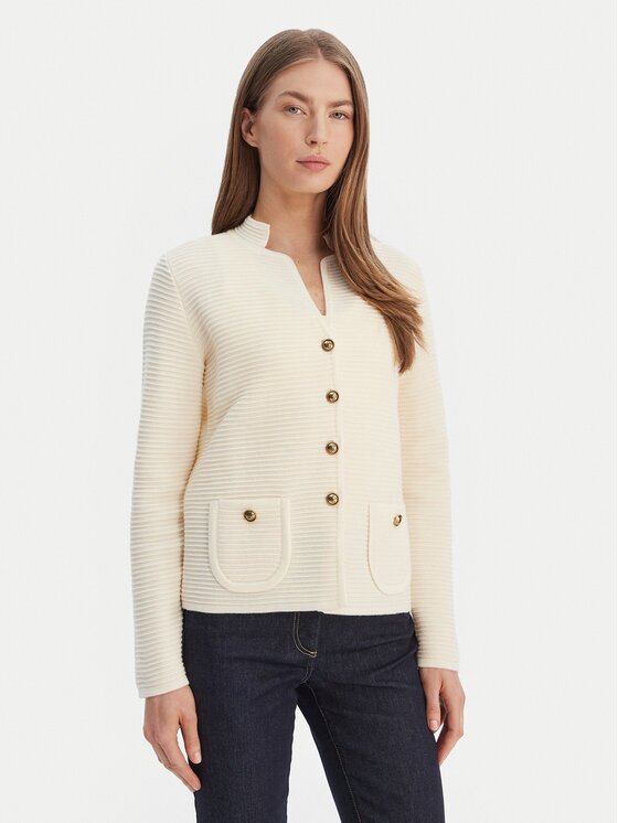 Luisa Spagnoli Cardigan Maranta 100360 Écru Regular Fit