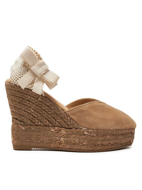 Manebi Espadrile Hamptons Heart-Shaped Wedge Espadrilles W 1.6 WH Bej