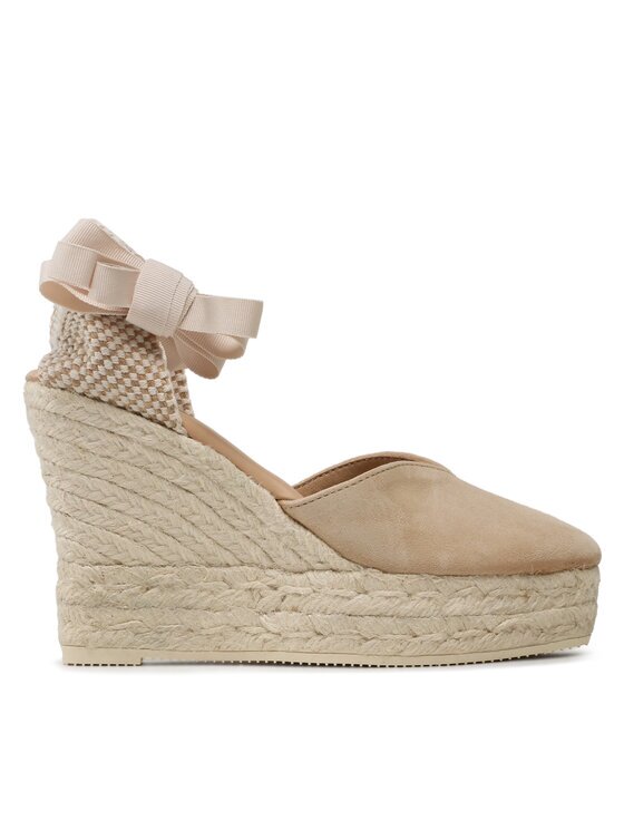 Manebi Espadrile Heart-Shaped Wedge Espadrilles M 1.1 WH Bej