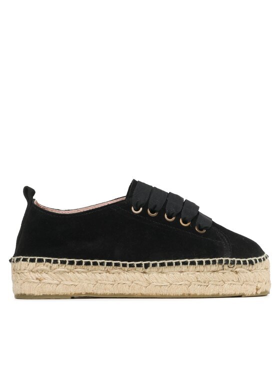 Manebi Espadrile Lace-Up Espadrilles K 1.0 E0 Negru