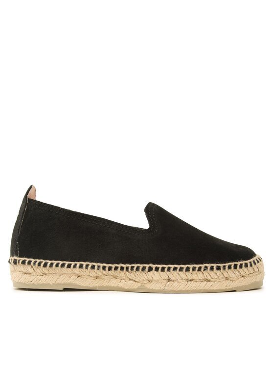 Manebi Espadrile Suede Flat Espadrilles Negru