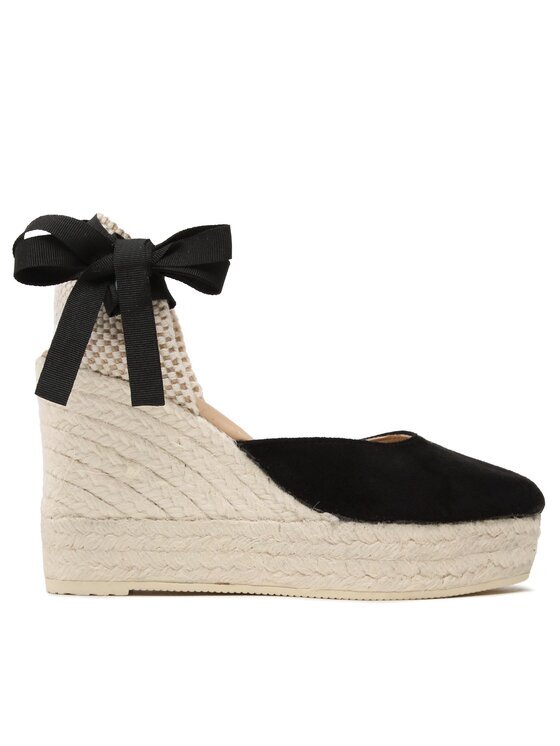 Manebi Espadrile Wedge Espadrilles K 1.0 WV Negru