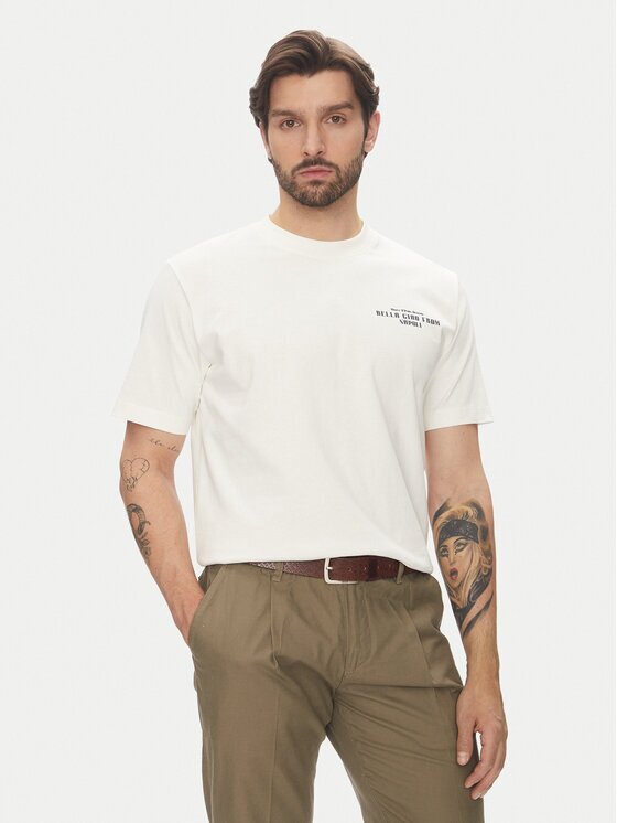 Marc O'Polo Denim Tricou 500 0007 261 Écru Oversize