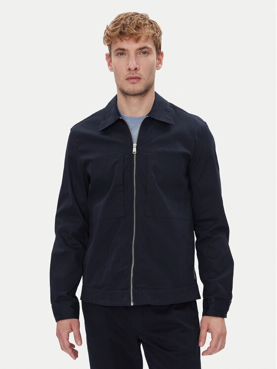 Marc O'Polo Jachetă cămașă 526 0953 74166 Bleumarin Regular Fit