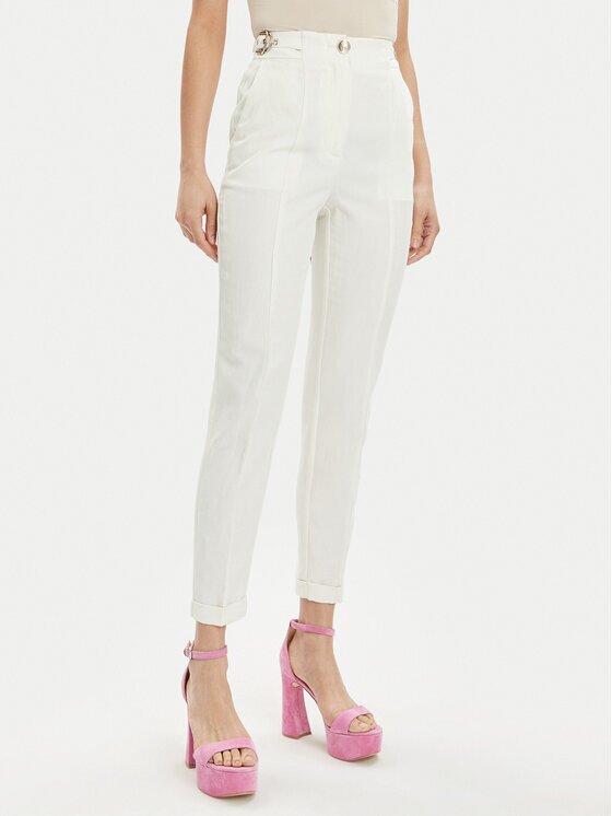 Marciano Guess Pantaloni din material Giselle 4GGB05 7158A Écru Regular Fit