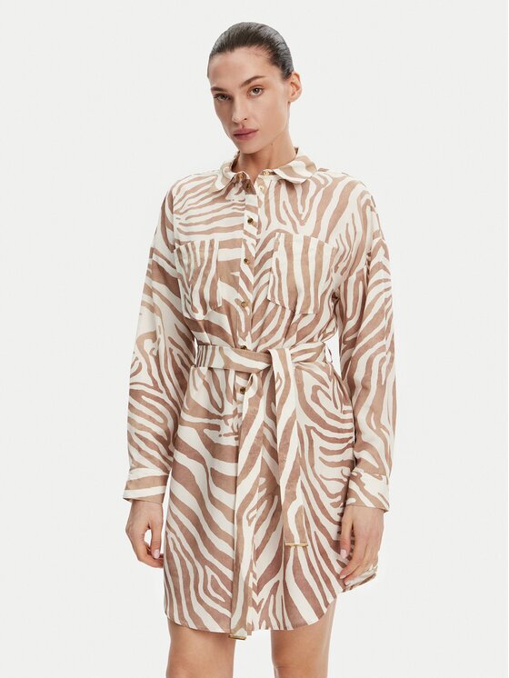 Marciano Guess Rochie tip cămașă 5GGK41 7314A Regular Fit