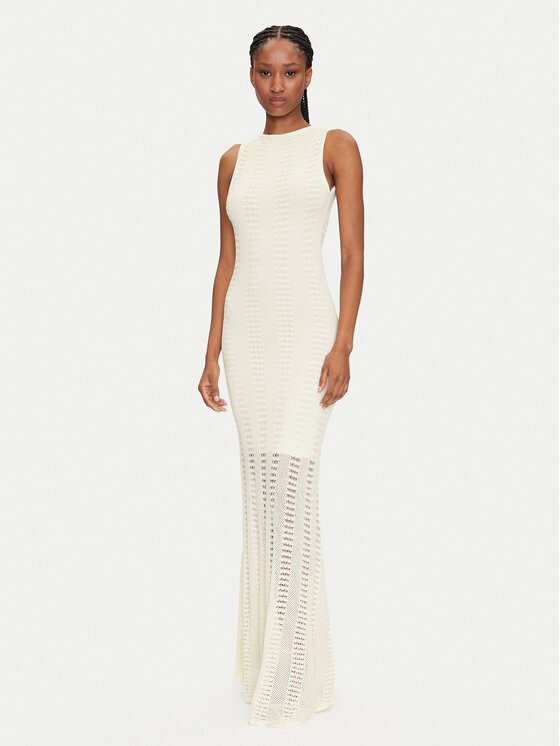 Marciano Guess Rochie tricotată 5GGK44 5869Z Écru Regular Fit