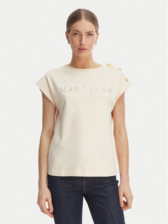 Marciano Guess Tricou G6GI04 K3505 Écru Regular Fit