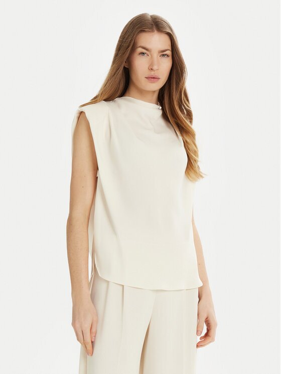 Marella Bluză Armanda 2513161023 Écru Regular Fit