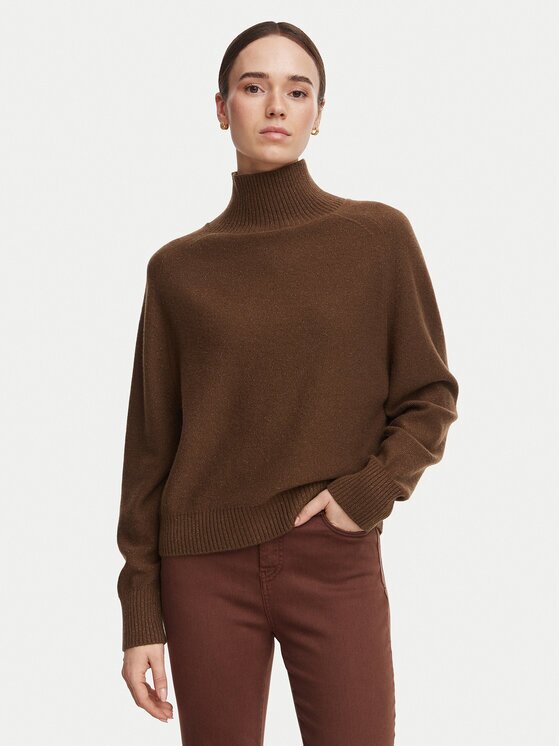 Marella Bluză cu gât Torre 2623366335 Maro închis Regular Fit