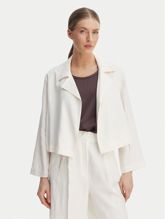 Marella Cămașă Palchi 2613041015 Écru Regular Fit