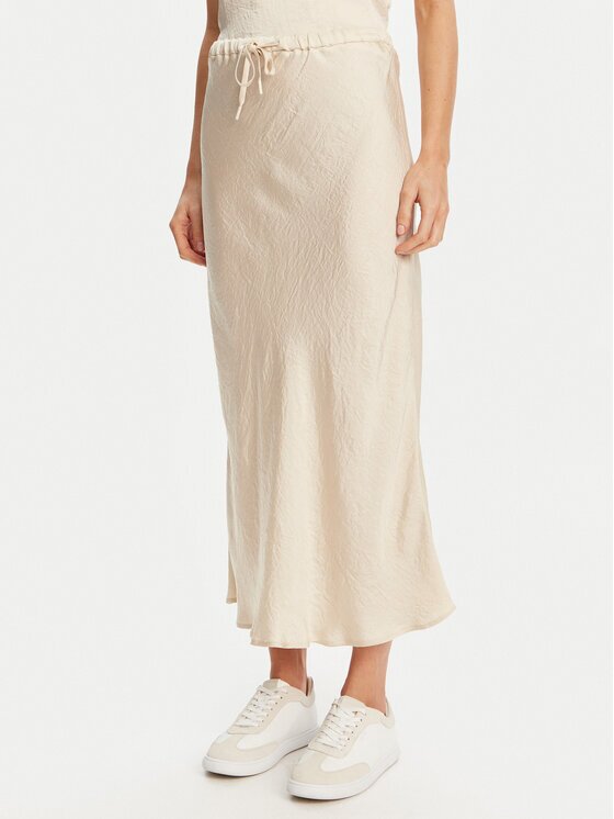 Marella Fustă midi No 2513101055 Écru Regular Fit