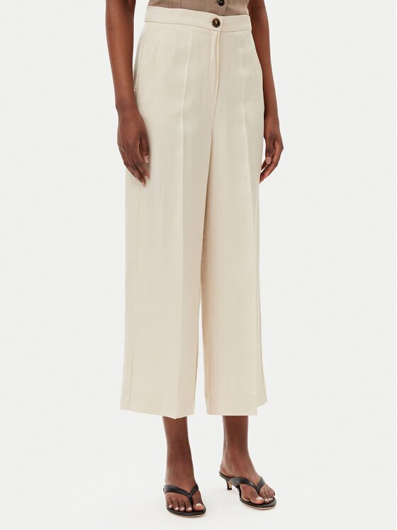 Marella Pantaloni culotte Elettra2 2515131241200 Écru Regular Fit