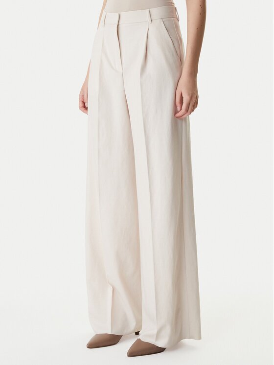 Marella Pantaloni palazzo Slogan2 2615131311 Écru Wide Leg