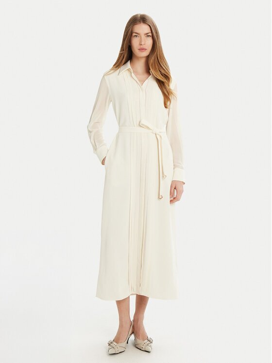 Marella Rochie tip cămașă Iorgo 2513221073 Écru Regular Fit