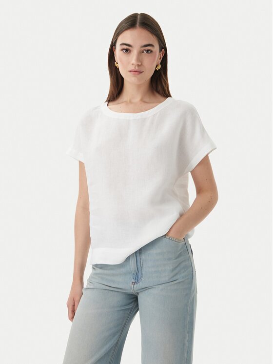 Marella Tricou Emme by Geyser 2615111132 Alb Regular Fit
