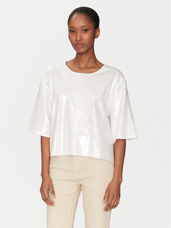 Marella Tricou Gardone 2513971024 Écru Boxy Fit