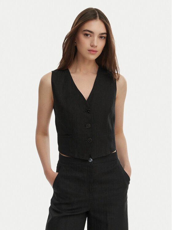 Marella Vestă de costum Emme by Veranda 2615151032 Negru Regular Fit
