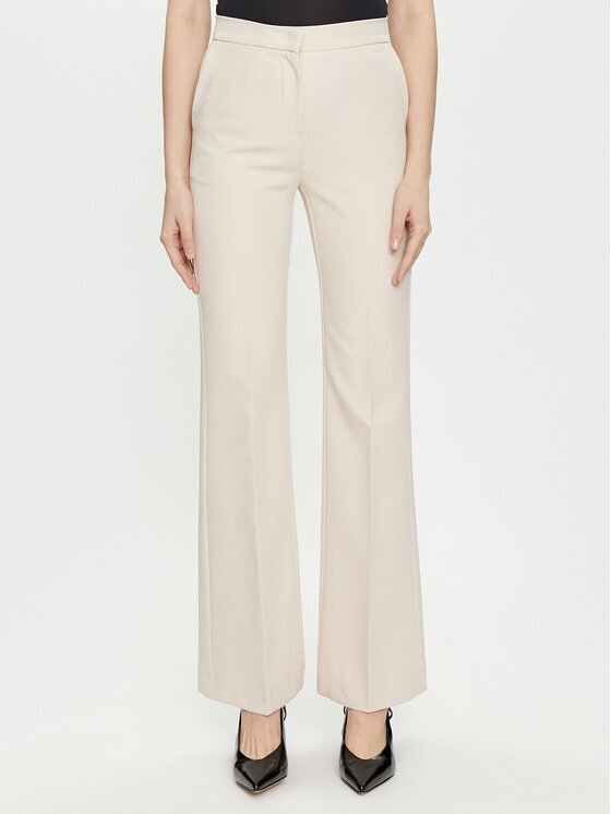 Maryley Pantaloni din material 24EB587/43GE Écru Regular Fit