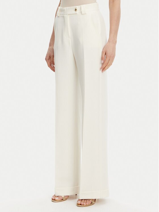 Maryley Pantaloni din material 25EB537/M26/43VA Écru Regular Fit