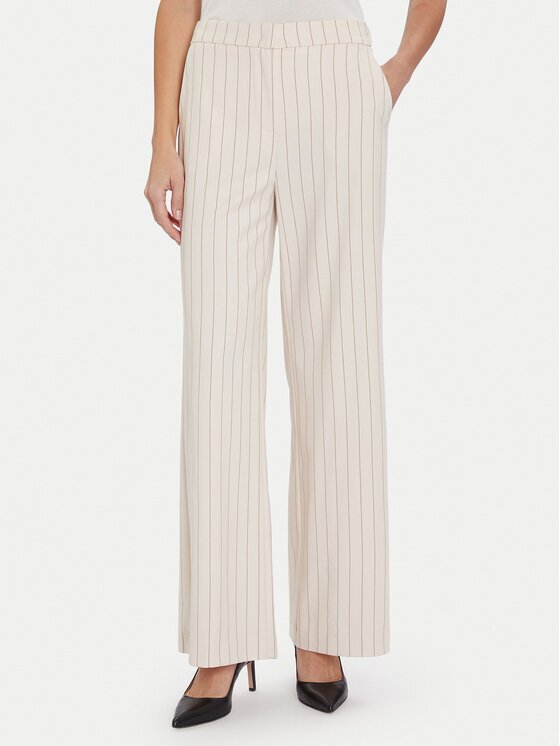 Maryley Pantaloni din material 25IB598/M17/35PA Écru Regular Fit