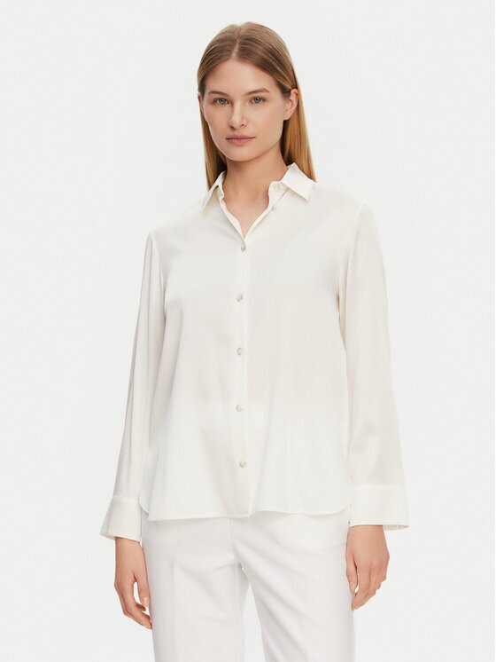 Max Mara Leisure Cămașă Kadiak 2516111027650 Écru Regular Fit