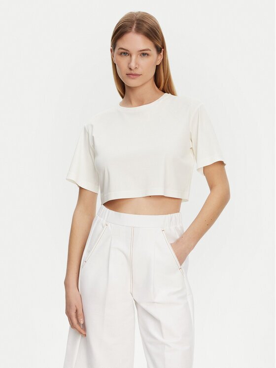 Max Mara Leisure Tricou 2516941098650 Écru Regular Fit