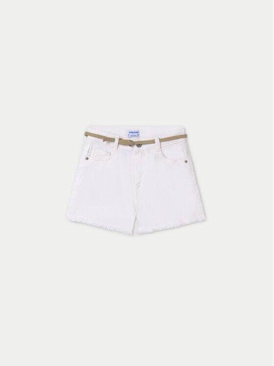 Mayoral Pantalon scurți din material 275 Alb Regular Fit