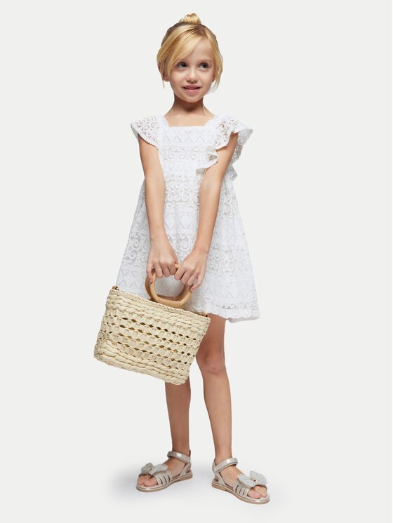 Mayoral Rochie de vară 3924 Écru Regular Fit