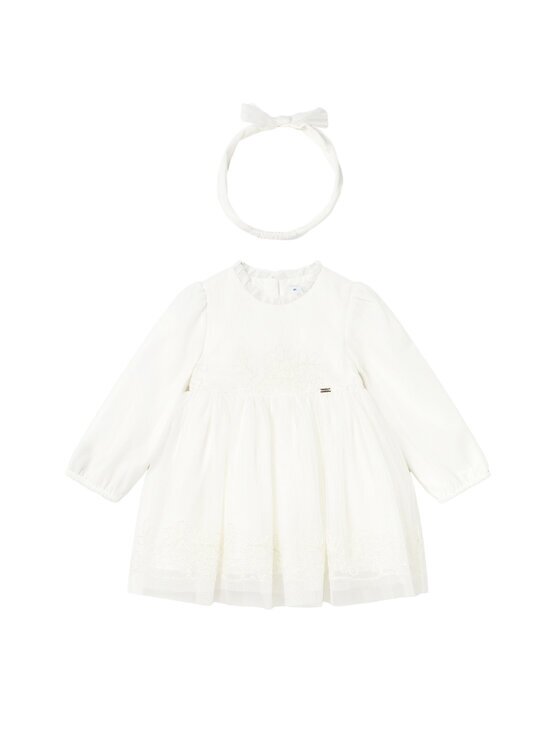Mayoral Rochie elegantă 2902 Écru Regular Fit