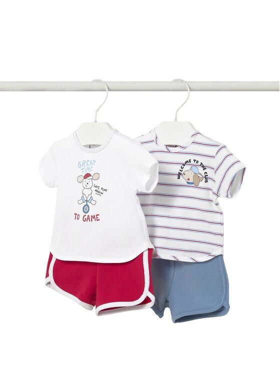Mayoral Set 2 tricouri și pantaloni scurți 1627 Regular Fit