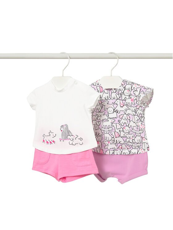 Mayoral Set 2 tricouri și pantaloni scurți 1641 Regular Fit