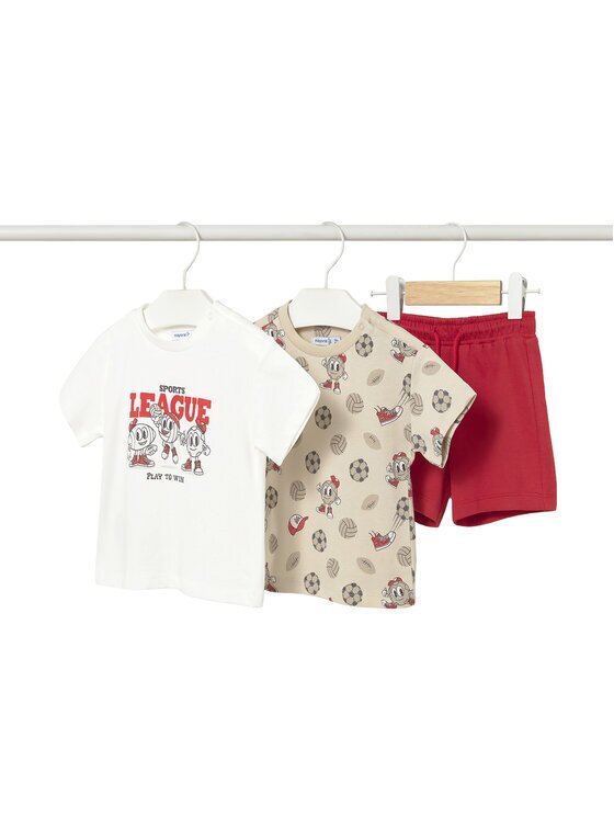 Mayoral Set 2 tricouri și pantaloni scurți 1669 Regular Fit