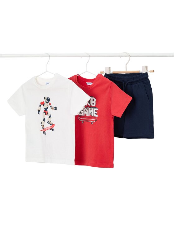 Mayoral Set 2 tricouri și pantaloni scurți 3604 Regular Fit
