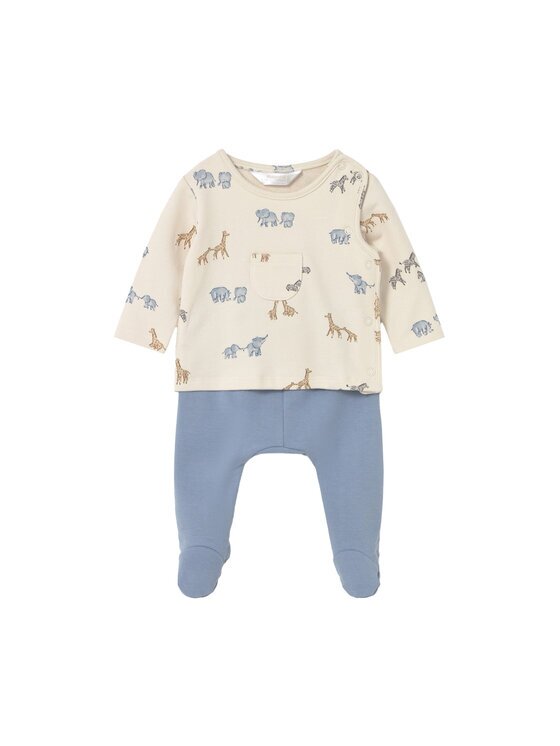 Mayoral Set de bluză și pantaloni cu botoșei 2567 Albastru celest Regular Fit