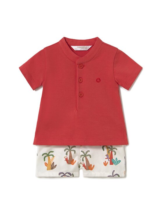 Mayoral Set polo și pantaloni scurți 1217 Regular Fit