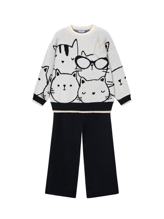 Mayoral Set pulover și pantaloni din material textil 4583 Regular Fit