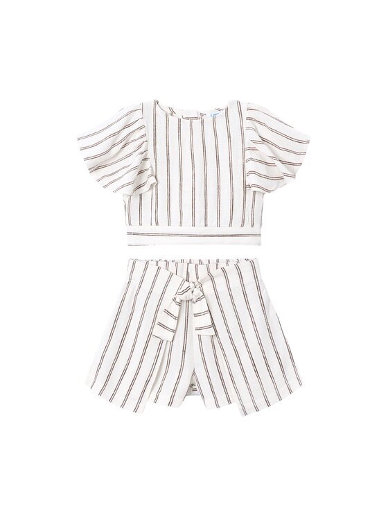 Mayoral Set top i pantaloni scurti 3949 Écru Regular Fit